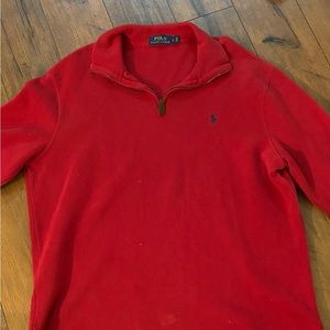 Polo red quarter zip sweater